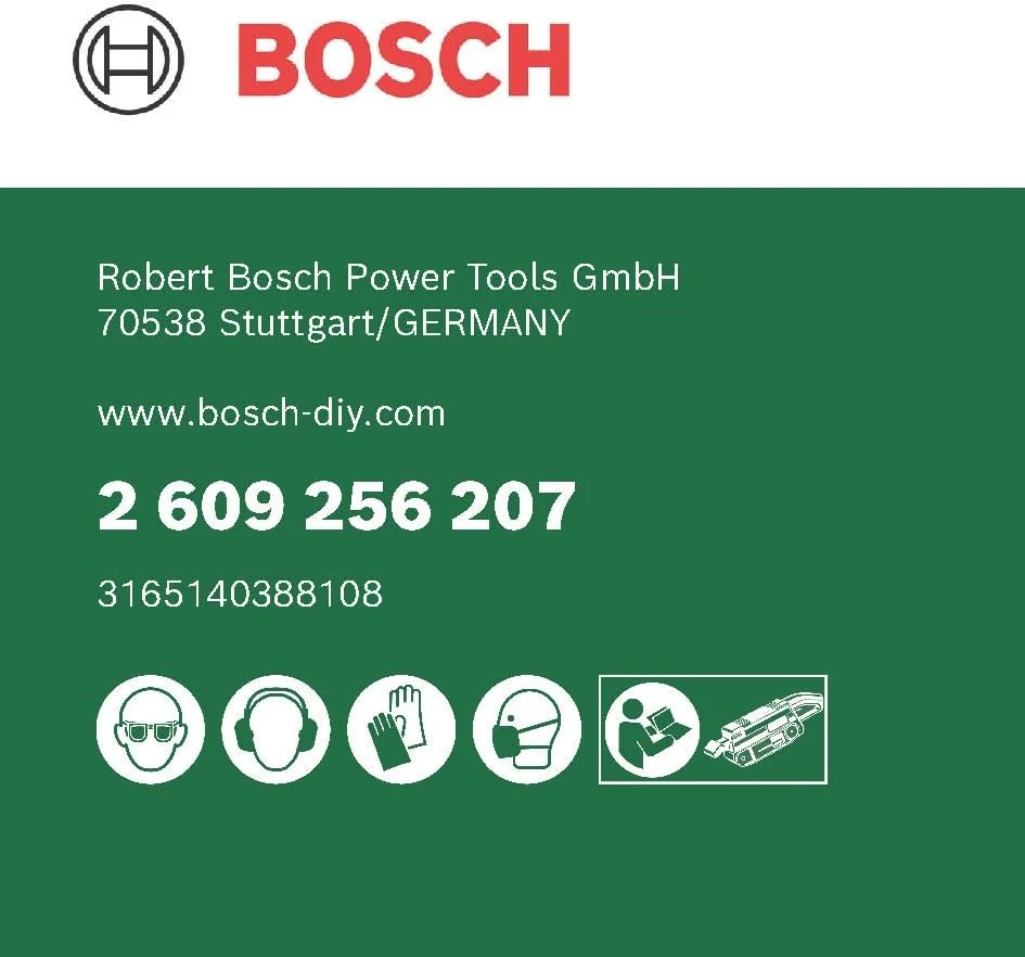 سنباده تسمه ای بوش مناسب برای سنباده لرزان تسمه ای، متریال مختلف، 3 عدد، 75 x 457 میلی متر، زبری 100