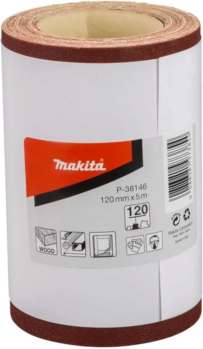 رول سنباده 120 میلی متر در 5 متر ماکیتا، زبری 120، دیسک سنباده، 38146