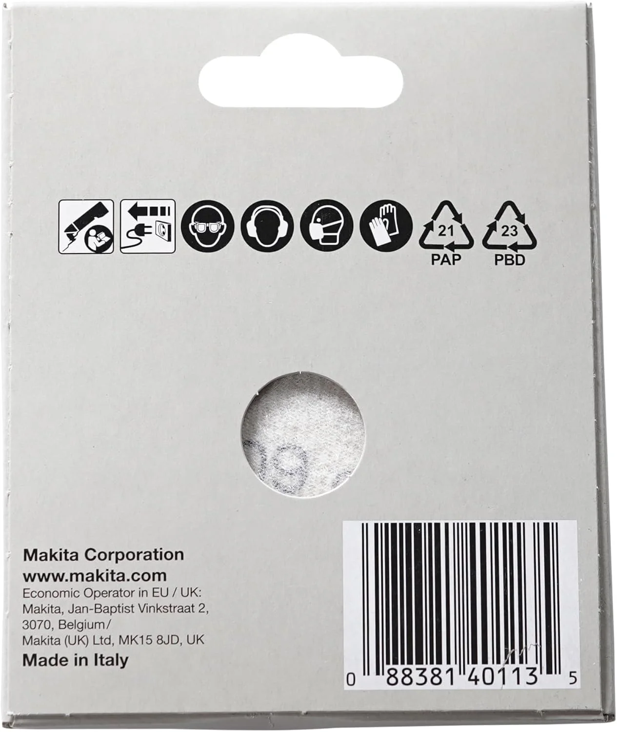 برگ سنباده سفید رنگ ماکیتا مدل B-21674 برگ سنباده سفید رنگ ماکیتا مدل B-21674