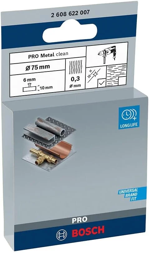 برس سیمی کاسه ای بوش پروفشنال 2608622007، ساق 6 میلی متر، 75 میلی متر، سیم فولادی تابیده شده 0.3 میلی متر، نقره ای، 75 میلی متر برس سیمی کاسه ای بوش پروفشنال 2608622007، ساق 6 میلی متر، 75 میلی متر، سیم فولادی تابیده شده 0.3 میلی متر، نقره ای، 75 میلی متر