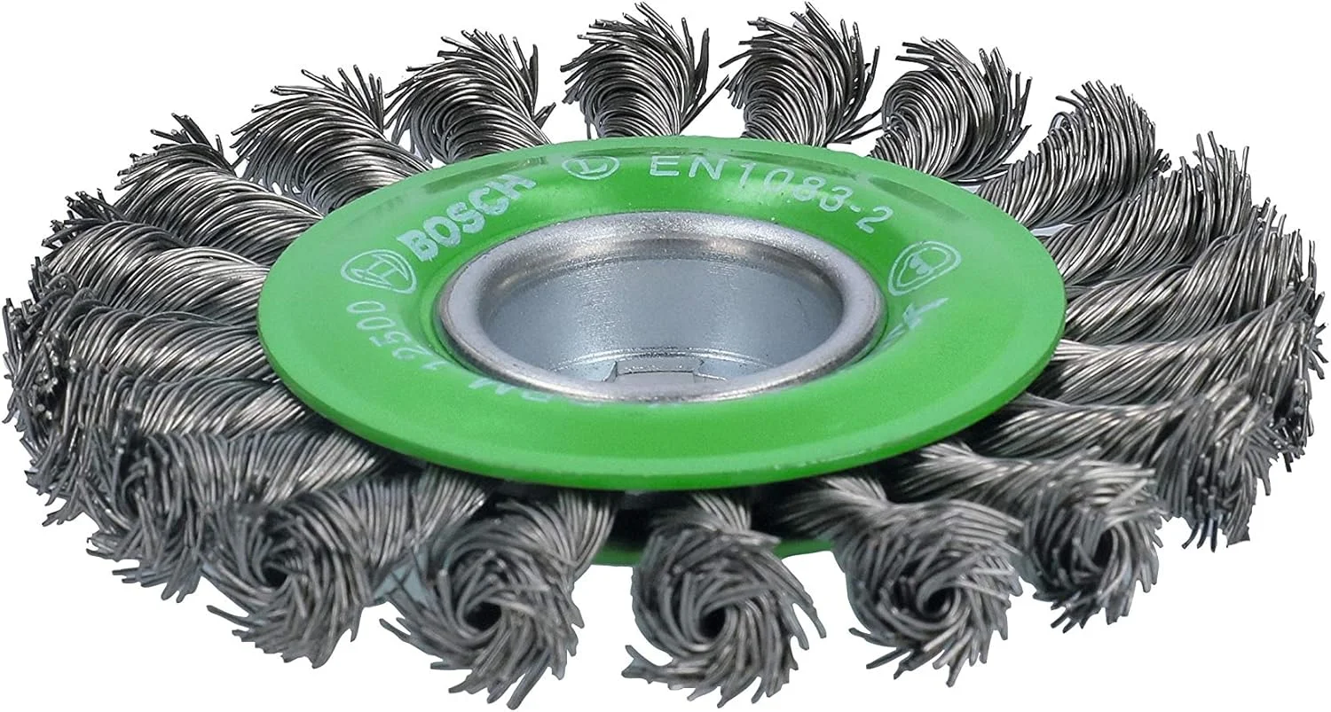 برس سیمی گره خورده استیل ضد زنگ BOSCH WBX429 با رابط X-LOCK برای کاربردهای برس زنی دشوار در فضاهای تنگ برای تمیز کردن جوش ها برس سیمی گره خورده استیل ضد زنگ BOSCH WBX429 با رابط X-LOCK برای کاربردهای برس زنی دشوار در فضاهای تنگ برای تمیز کردن جوش ها