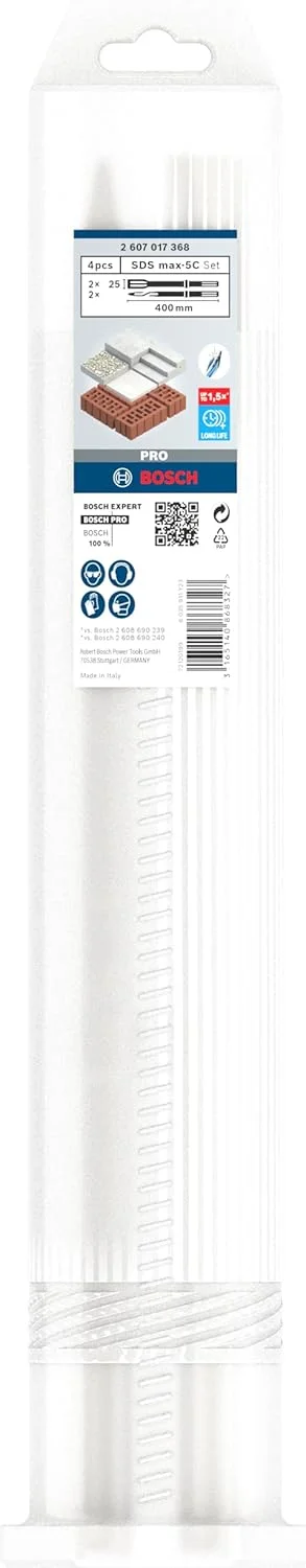 مجموعه 4 عددی قلم بوش پروفشنال SDS-Max مدل 2607017368، نقره ای