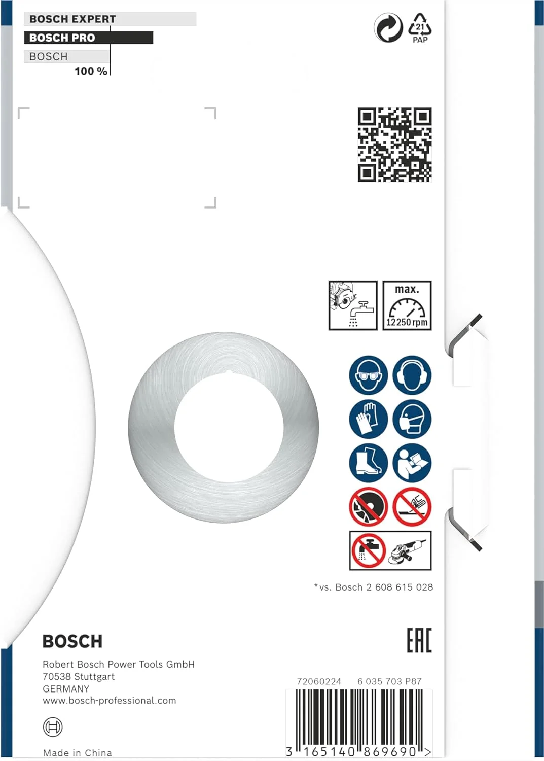 صفحه برش الماسه استاندارد بوش 2 608 615 059 مدل DIA-TS یونیورسال 125 x 22.23 صفحه برش الماسه استاندارد بوش 2 608 615 059 مدل DIA-TS یونیورسال 125 x 22.23