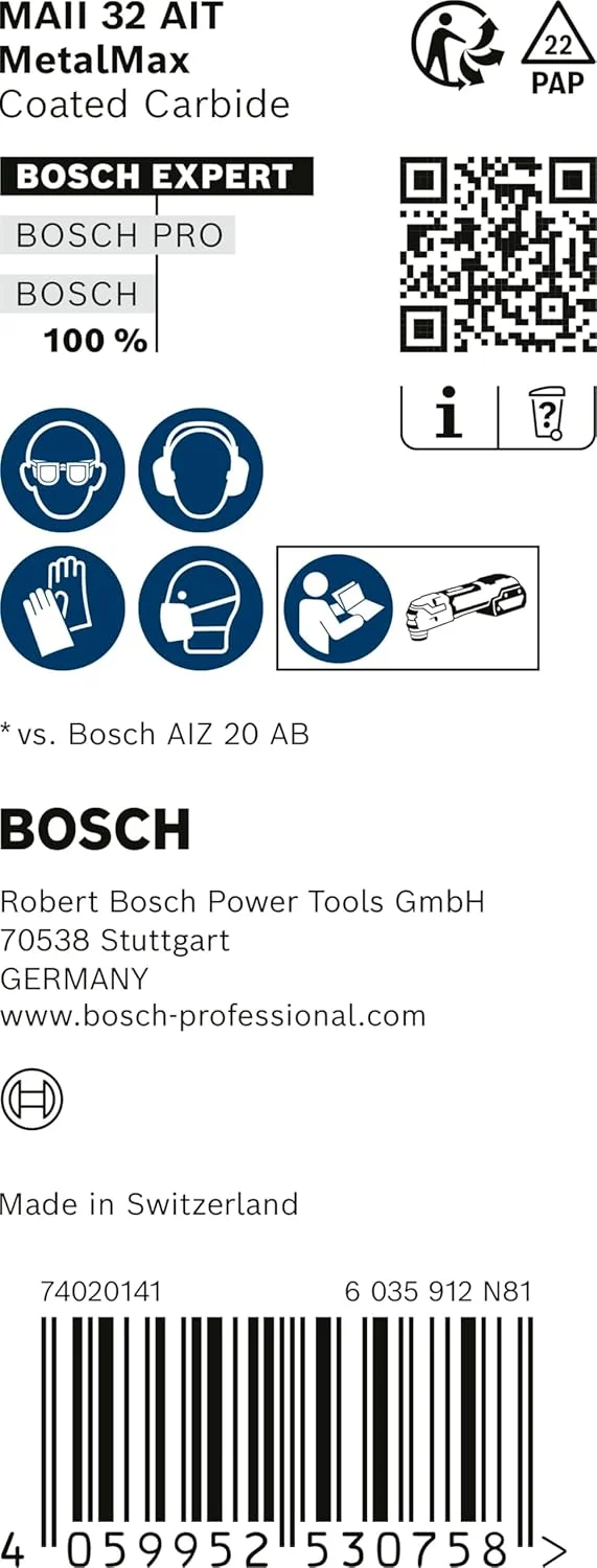 تیغه های چندکاره بوش پروفشنال 10 عددی Expert MetalMax MAII 32 AIT (عرض 32 میلی متر، لوازم جانبی ابزار چندکاره) تیغه های چندکاره بوش پروفشنال 10 عددی Expert MetalMax MAII 32 AIT (عرض 32 میلی متر، لوازم جانبی ابزار چندکاره)