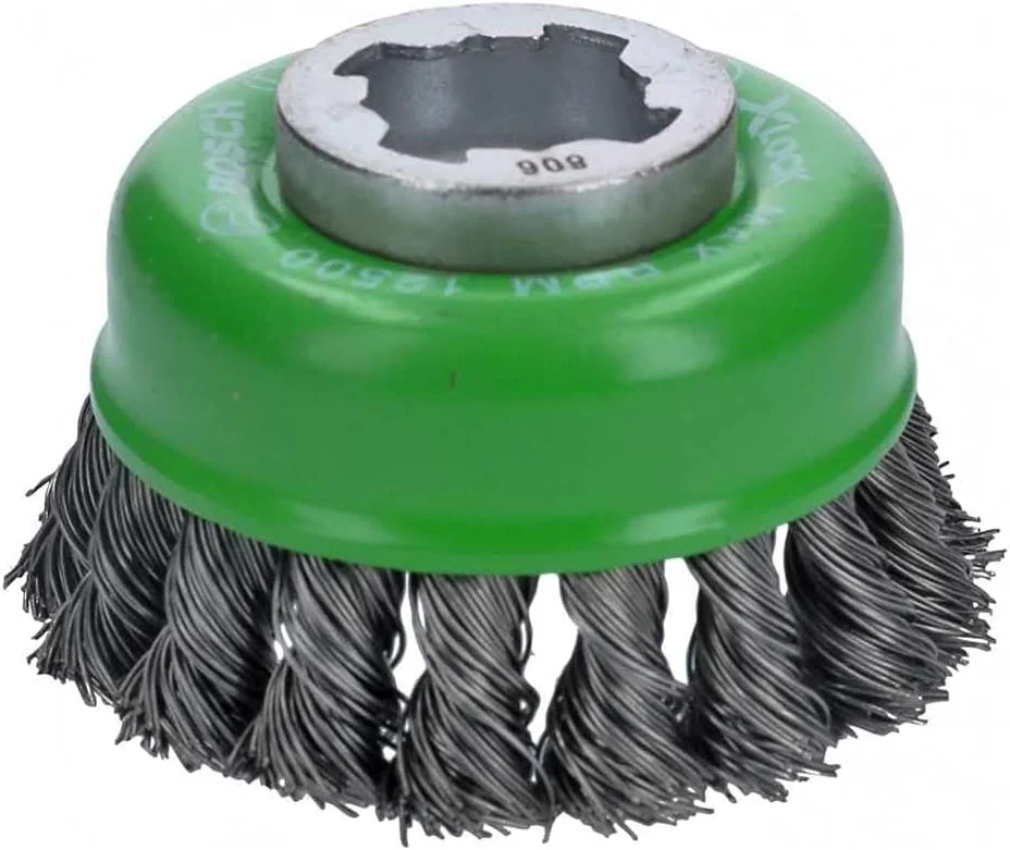 برس کاسه ای سیمی گره دار تک ردیفه استیل ضد زنگ بوش WBX329 با قطر 3 اینچ و اتصال X-LOCK برس کاسه ای سیمی گره دار تک ردیفه استیل ضد زنگ بوش WBX329 با قطر 3 اینچ و اتصال X-LOCK