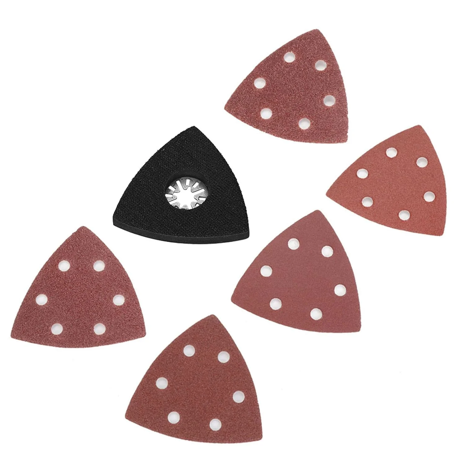 مجموعه سنباده شامل ورقههای سنباده برای ابزار چندکاره نوسانی برش بوش و پد برش مجموعه سنباده شامل ورقههای سنباده برای ابزار چندکاره نوسانی برش بوش و پد برش