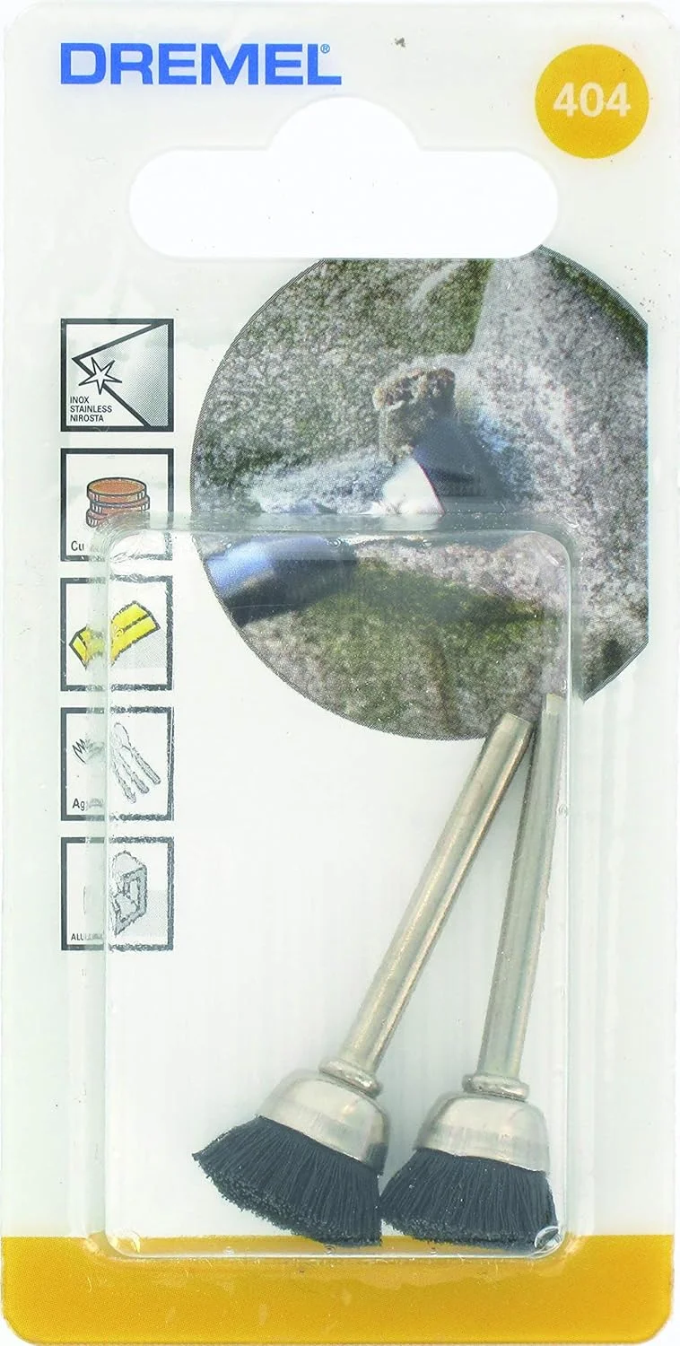 مجموعه برس فنجانی درمل 404 برای ابزار چند منظوره با 2 برس فنجانی به قطر 13 میلی متر برای تمیز کردن و پرداخت جواهرات، کارد و چنگال و سایر مواد ساخته شده از برنج، فلز، فولاد ضد زنگ مجموعه برس فنجانی درمل 404 برای ابزار چند منظوره با 2 برس فنجانی به قطر 13 میلی متر برای تمیز کردن و پرداخت جواهرات، کارد و چنگال و سایر مواد ساخته شده از برنج، فلز، فولاد ضد زنگ