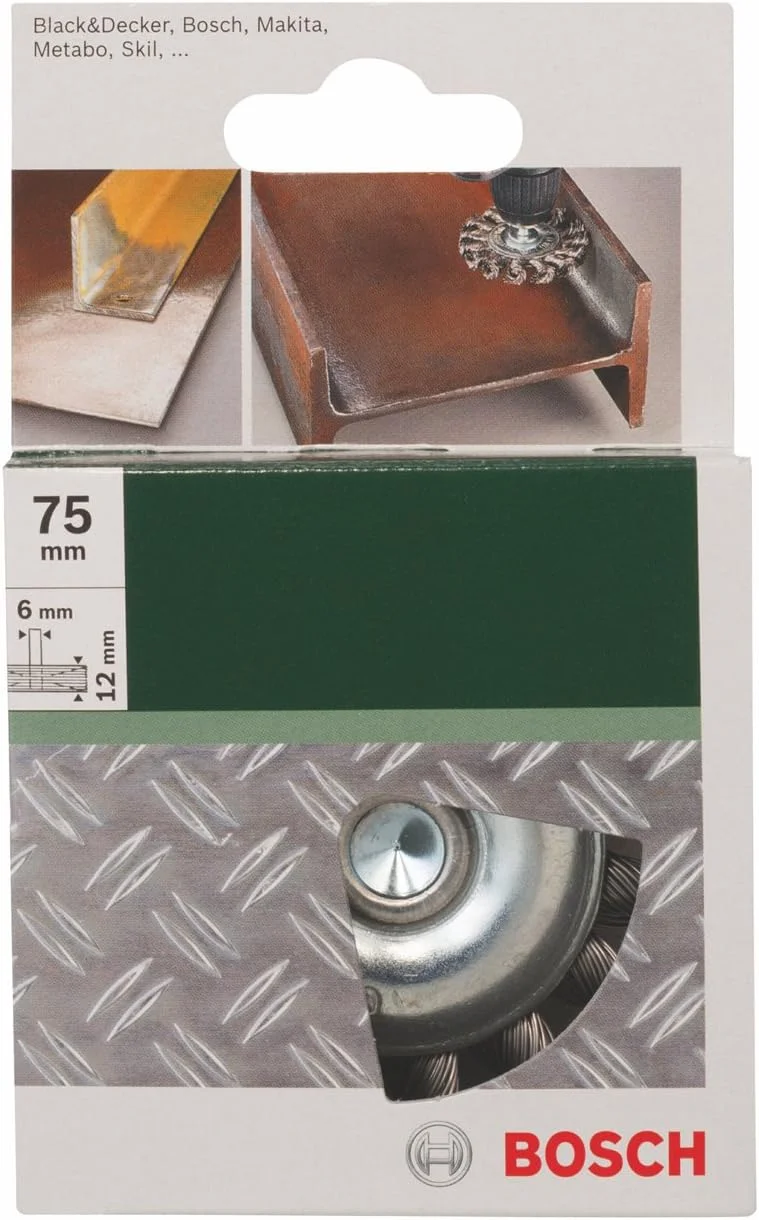 برس سیمی کاسه ای بافته بوش مدل 2609256533، قطر 75 میلی متر برس سیمی کاسه ای بافته بوش مدل 2609256533، قطر 75 میلی متر