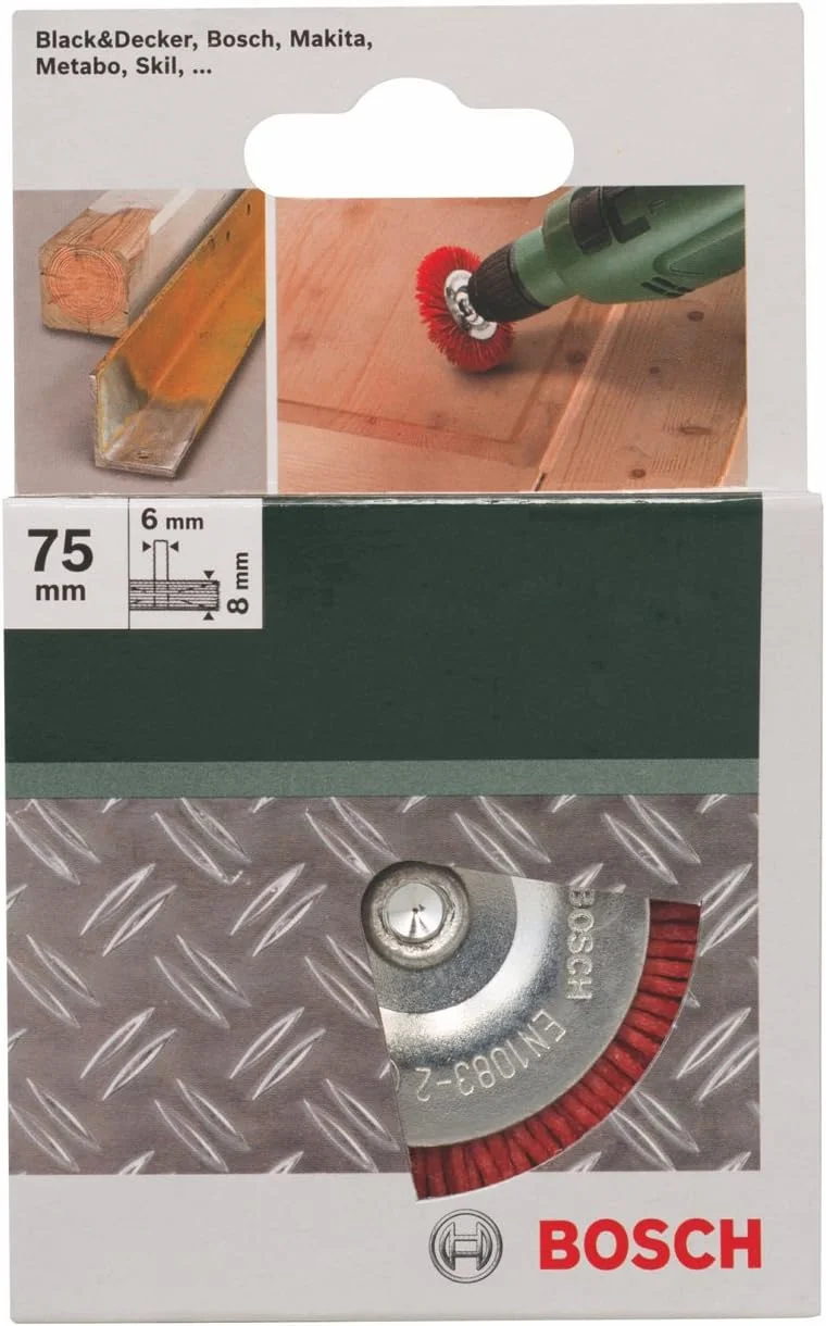 برس سیمی کاسه ای نایلونی بوش 6 × 75 میلی متر مدل 2609256535 برس سیمی کاسه ای نایلونی بوش 6 × 75 میلی متر مدل 2609256535