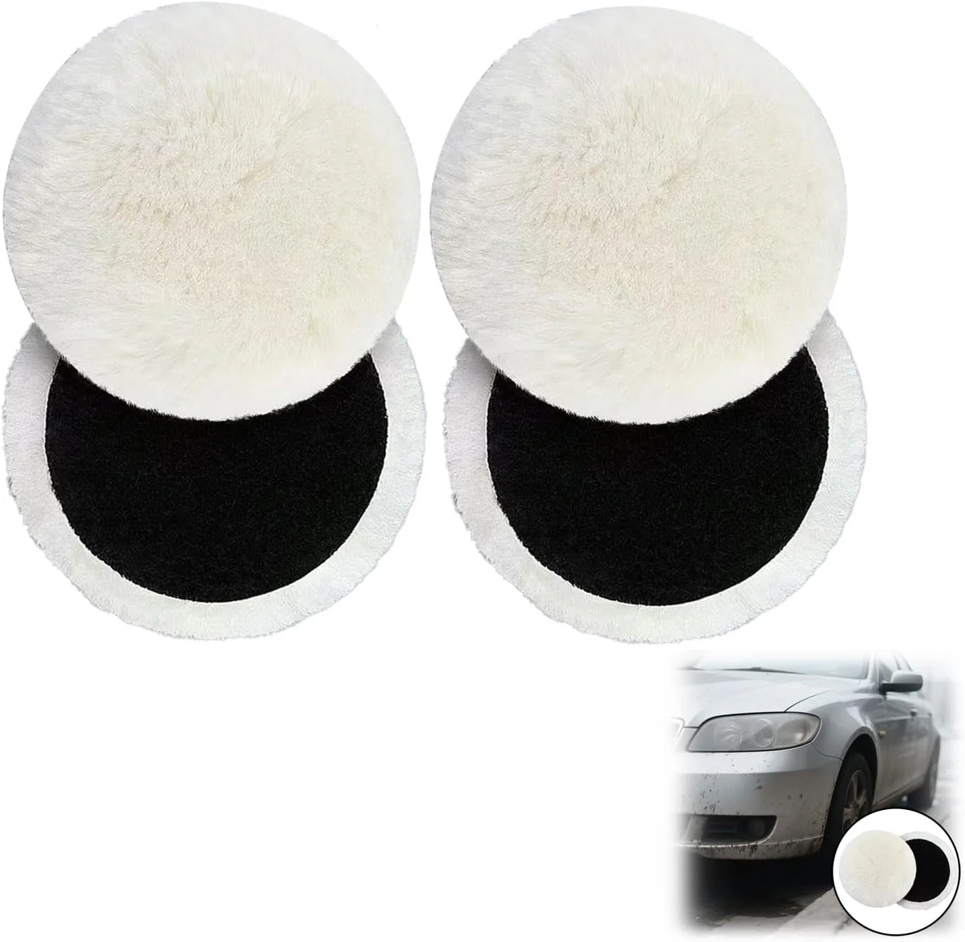 پدهای پولیش 125 میلیمتری پشم گوسفند برای پولیش کاری، 4 عدد پد پولیش پشم گوسفند، دیسکهای پولیش برای خودرو، چراغهای جلوی خودرو، کفپوشهای چوب پنبهای، چوب و فلز، سازگار با دستگاه های مختلف پدهای پولیش 125 میلیمتری پشم گوسفند برای پولیش کاری، 4 عدد پد پولیش پشم گوسفند، دیسکهای پولیش برای خودرو، چراغهای جلوی خودرو، کفپوشهای چوب پنبهای، چوب و فلز، سازگار با دستگاه های مختلف