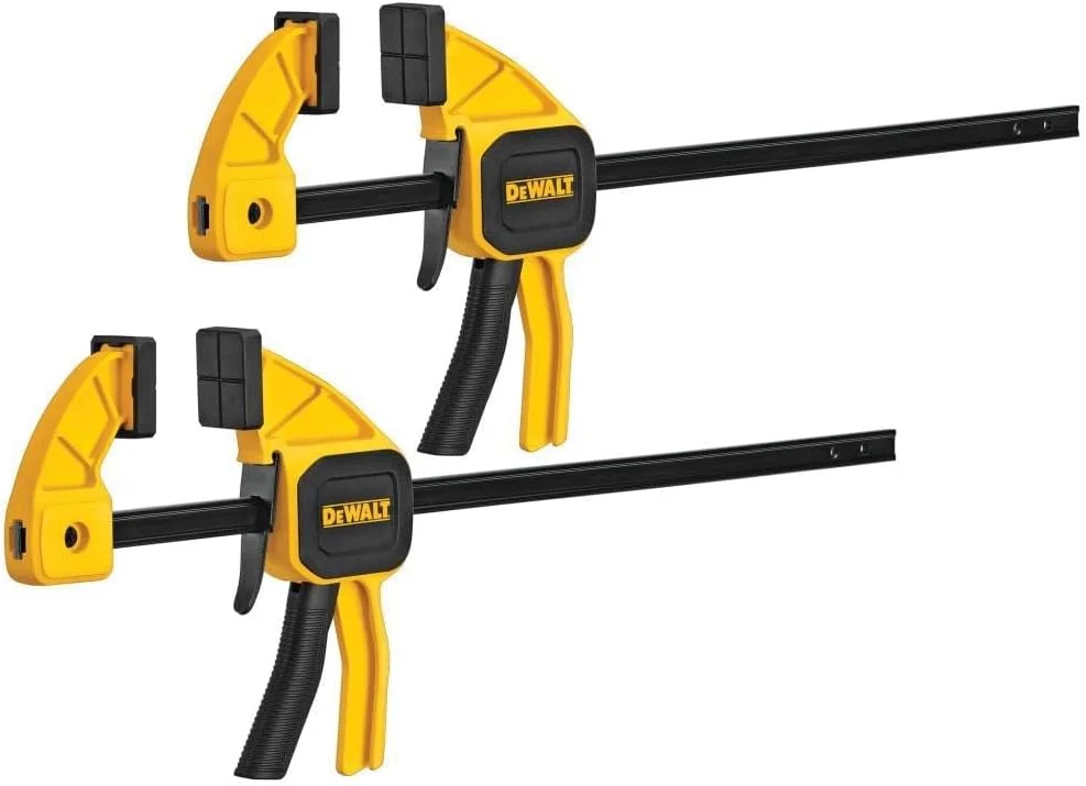 گیره ماشه ای متوسط DEWALT DWHT83149 با میله 6 اینچی، بسته 2 عددی، زرد