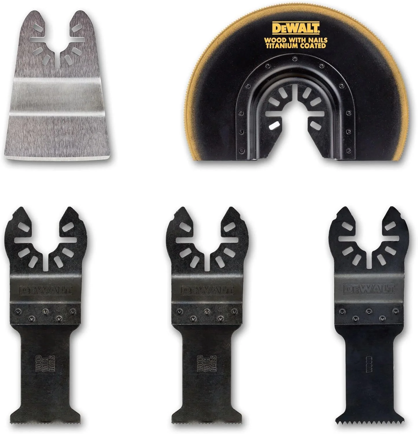 مجموعه تیغه های ابزار چندکاره نوسانی DEWALT DT20715-QZ، 5 عددی