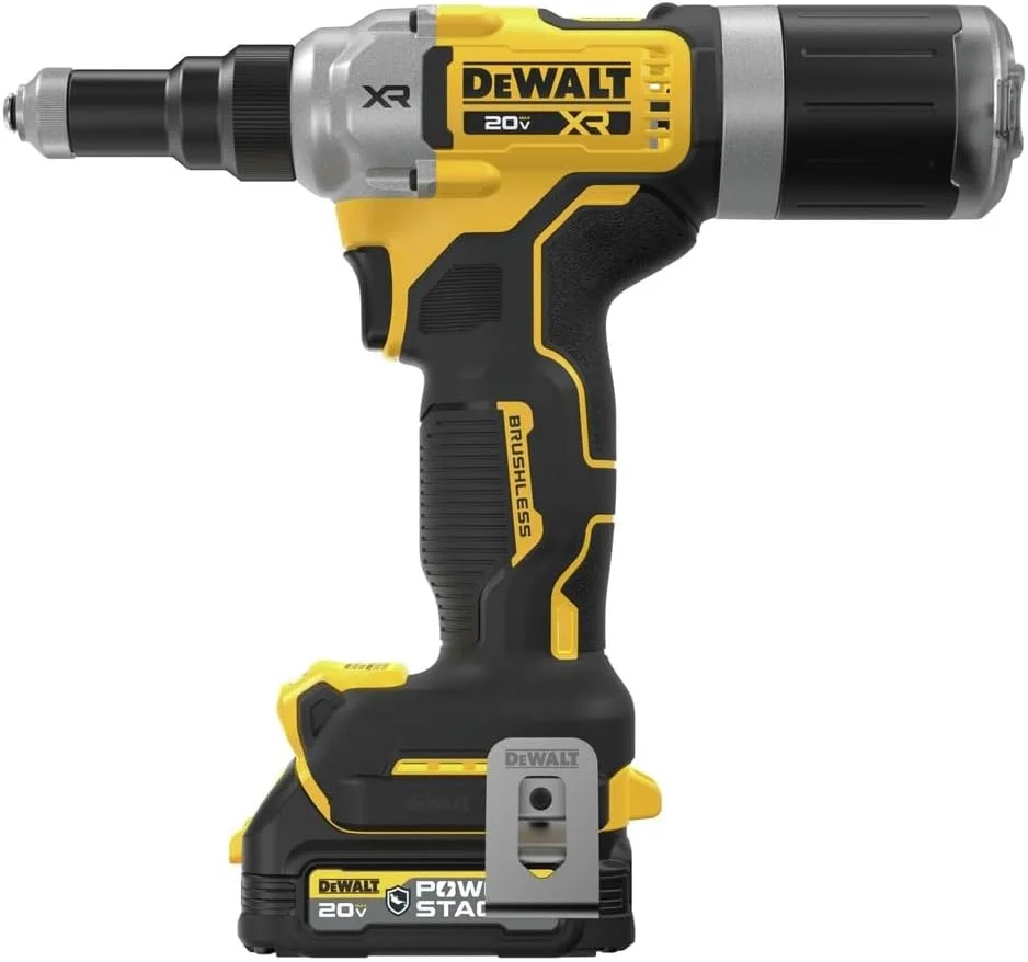ابزار پرچ کن شارژی 20 ولت مکس XR دیوالت، 1/4 اینچ، شامل باتری و شارژر (DCF414GE2)