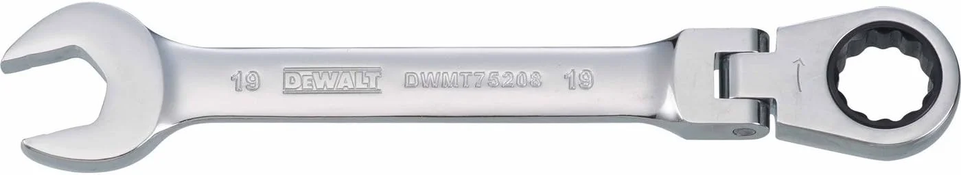 آچار جغجغه ای سر متحرک دسته انعطاف پذیر 19 میلی متری دیوالت مدل DWMT75208OSP آچار جغجغه ای سر متحرک دسته انعطاف پذیر 19 میلی متری دیوالت مدل DWMT75208OSP