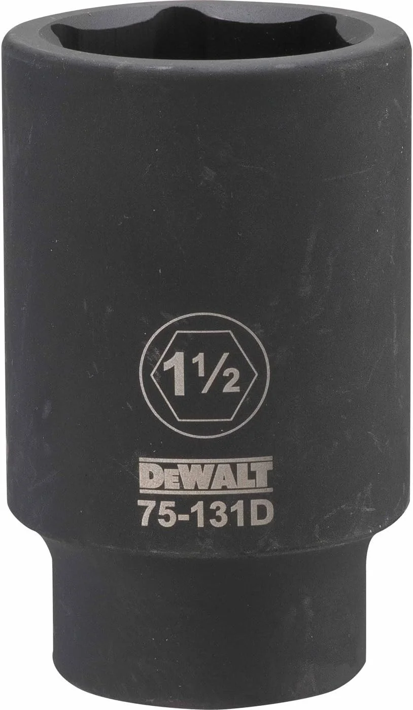 بکس عمیق ضربه ای 6 پر 3/4 اینچ درایو دیوالت (1-1/2 اینچ SAE)، 1 1/2 اینچ بکس عمیق ضربه ای 6 پر 3/4 اینچ درایو دیوالت (1-1/2 اینچ SAE)، 1 1/2 اینچ
