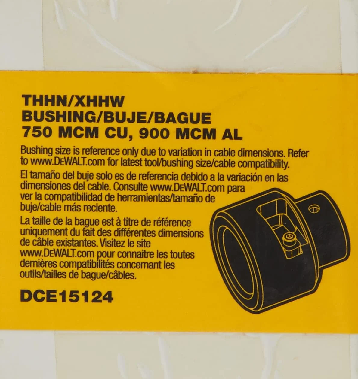 بوشینگ DEWALT DCE15124 750MCM THHN&XHHN AL بوشینگ DEWALT DCE15124 750MCM THHN&XHHN AL