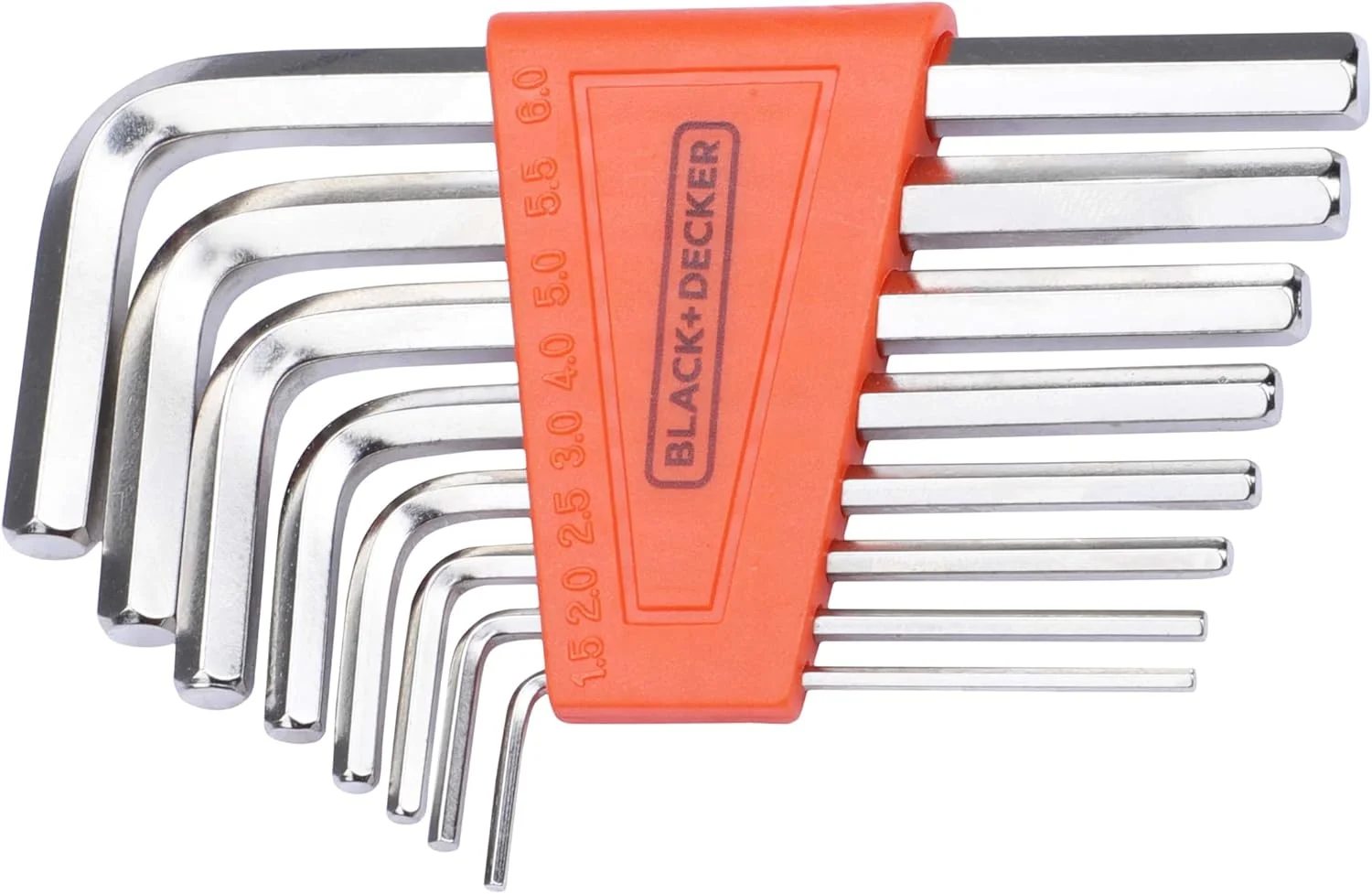 مجموعه آچار آلن 8 عددی بلک اند دکر 1.5 تا 6 میلی متر فولادی، نارنجی/مشکی - Bdht81593