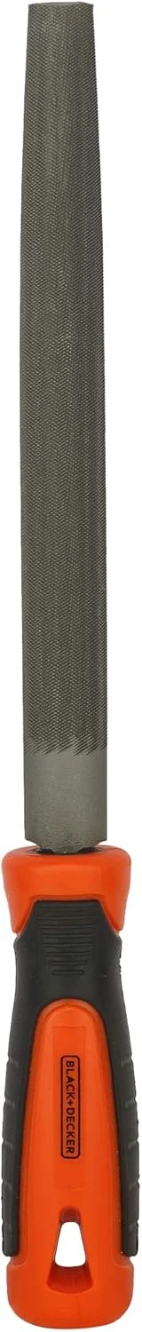 سوهان نیم گرد فولادی دو متریال 200 میلی متری بلک اند دکر، نارنجی/مشکی - Bdht22146