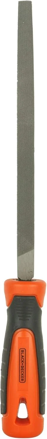 سوهان مثلثی فولادی 200 میلی متری با دسته دو ماده ای BLACK+DECKER، نارنجی/مشکی - BDHT22147