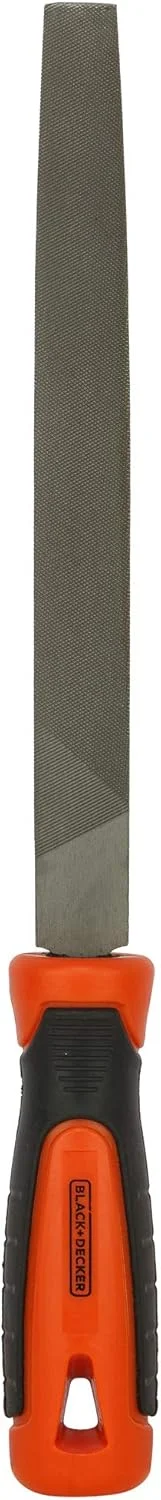 سوهان نیم گرد فولادی دو متریال 200 میلی متری بلک اند دکر، نارنجی/مشکی - Bdht22146