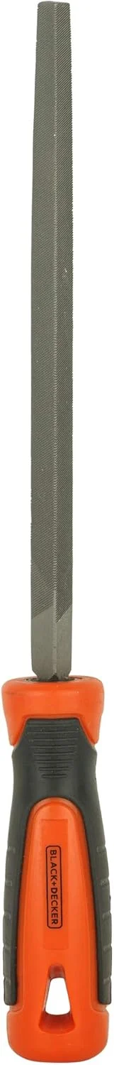 سوهان مثلثی فولادی 200 میلی متری با دسته دو ماده ای BLACK+DECKER، نارنجی/مشکی - BDHT22147