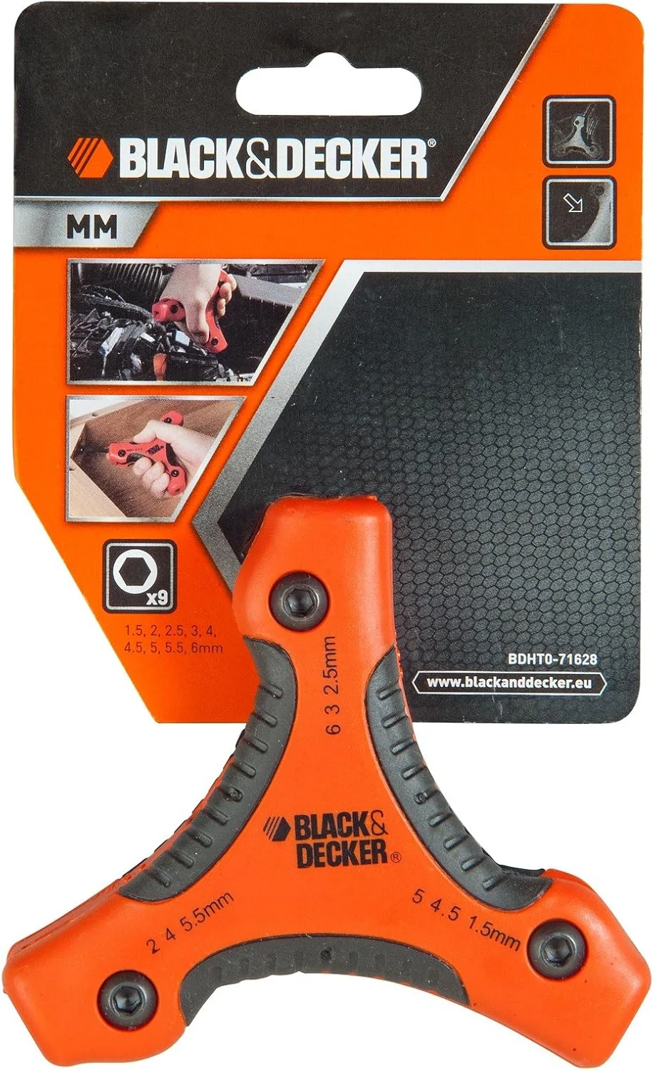 مجموعه ۹ عددی آچار آلن بلک اند دکر مدل BDHT0-71628