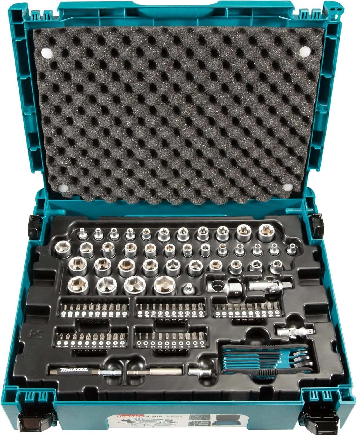 مجموعه ابزار 120 پارچه تعمیر و نگهداری ماکیتا مدل E-08713 عرضه شده در جعبه ماک پک مجموعه ابزار 120 پارچه تعمیر و نگهداری ماکیتا مدل E-08713 عرضه شده در جعبه ماک پک