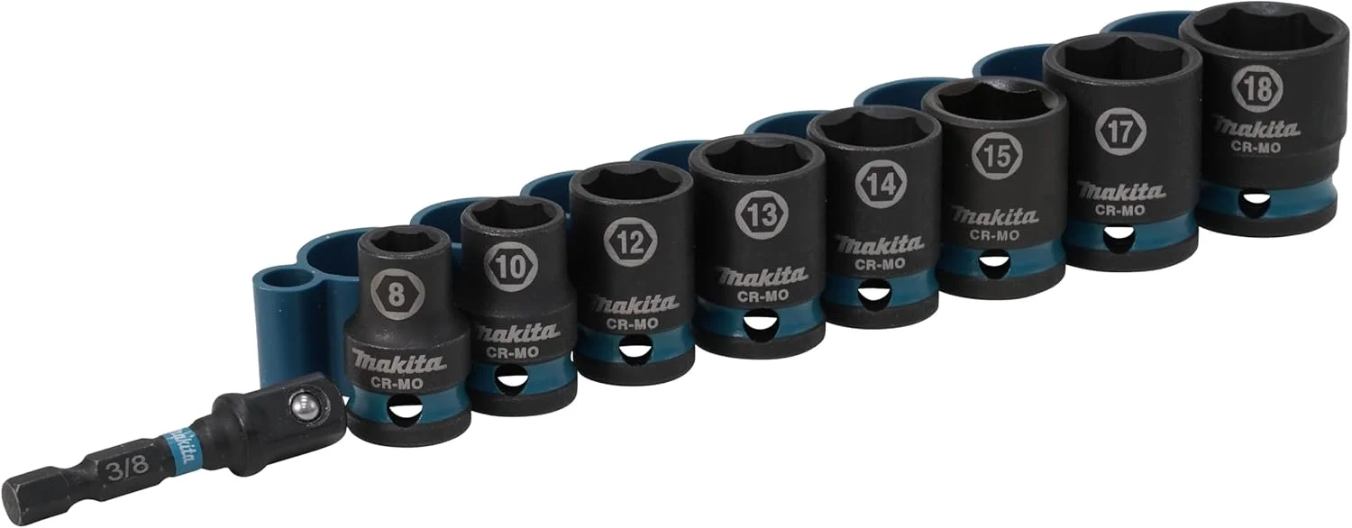 مجموعه آچار بکس ماکیتا مدل E-16639، ۹ پارچه، ۳/۸ اینچ