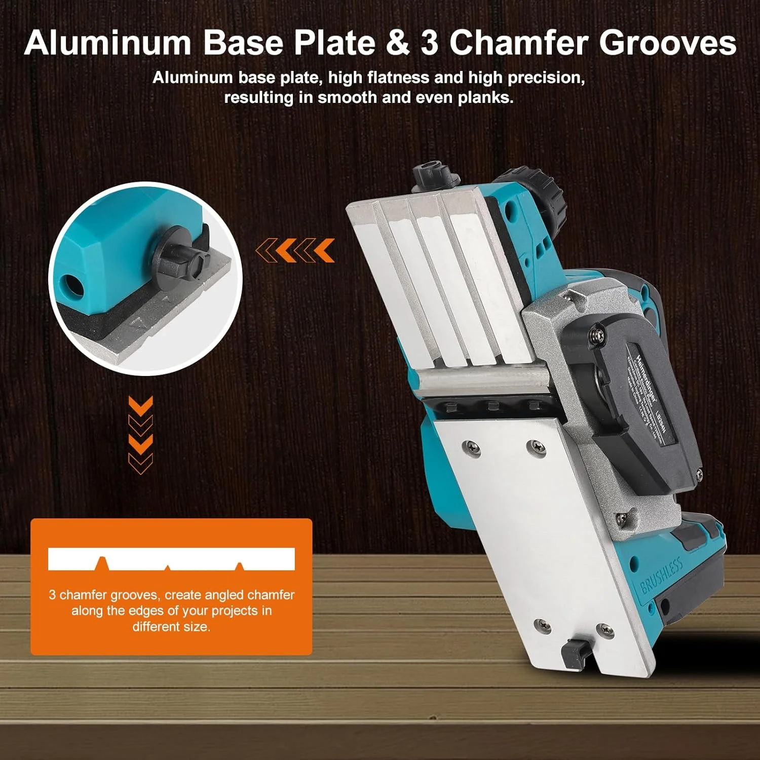 رنده دستی برقی شارژی برای باتری 18 ولت ماکیتا، فقط ابزار - موتور براشلس 3-1/4 اینچ رنده دستی برقی قدرتمند برای چوب رنده دستی برقی شارژی برای باتری 18 ولت ماکیتا، فقط ابزار - موتور براشلس 3-1/4 اینچ رنده دستی برقی قدرتمند برای چوب