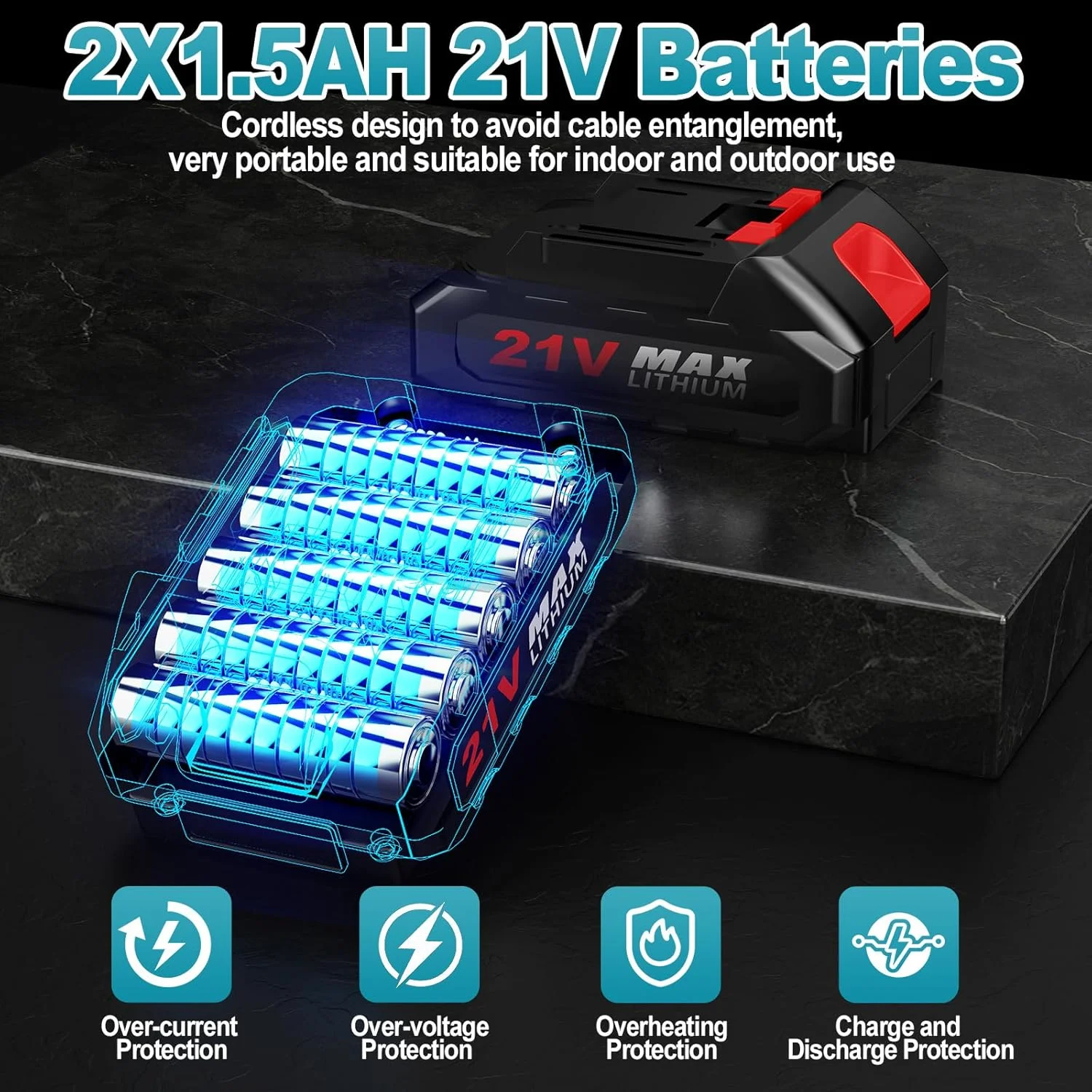 تفنگ پرچ کن شارژی یوفولی سازگار با باتری 18 ولت/21 ولت ماکیتا، 2 عدد باتری، تفنگ پرچ کن برقی بدون برس 20000 نیوتن، ابزار انبر پرچ اتوماتیک با 4 آداپتور برای پرچ های کور تفنگ پرچ کن شارژی یوفولی سازگار با باتری 18 ولت/21 ولت ماکیتا، 2 عدد باتری، تفنگ پرچ کن برقی بدون برس 20000 نیوتن، ابزار انبر پرچ اتوماتیک با 4 آداپتور برای پرچ های کور