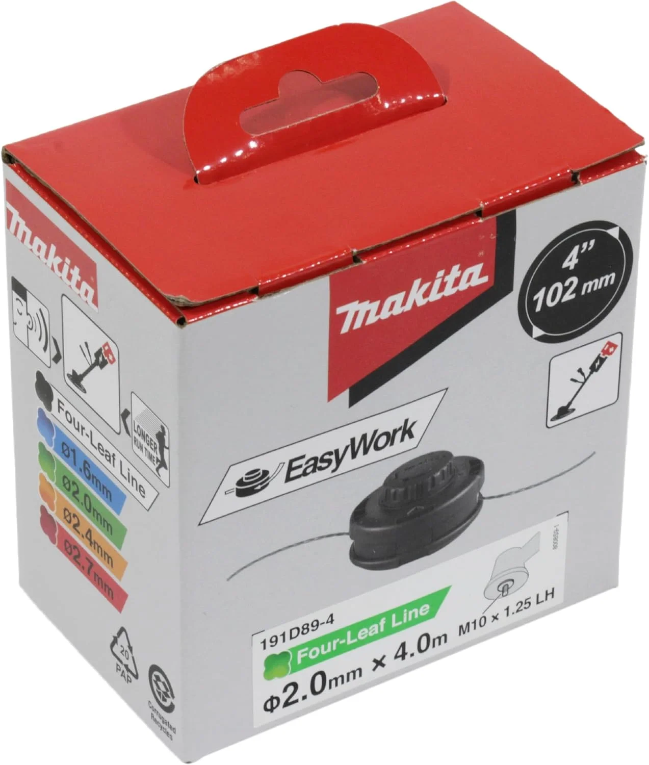 سر 2 رشته ای Makita 191D89-4، 2.0 میلی متر Tap&Go سر 2 رشته ای Makita 191D89-4، 2.0 میلی متر Tap&Go