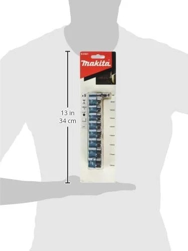 مجموعه 9 عددی بکس ضربه ای 3/8 اینچ درایو مربعی کروم مولیبدن ماکیتا مدل B-54651 مجموعه 9 عددی بکس ضربه ای 3/8 اینچ درایو مربعی کروم مولیبدن ماکیتا مدل B-54651