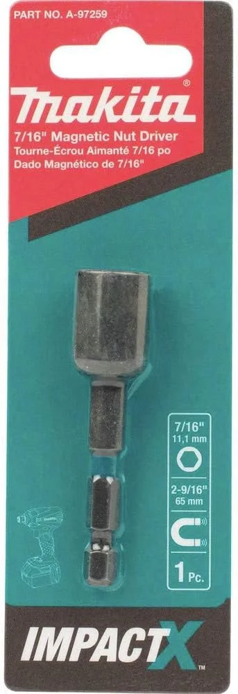 بکس مگنتیک ماکیتا Impactx سایز 7/16 اینچ در 2-9/16 اینچ بکس مگنتیک ماکیتا Impactx سایز 7/16 اینچ در 2-9/16 اینچ