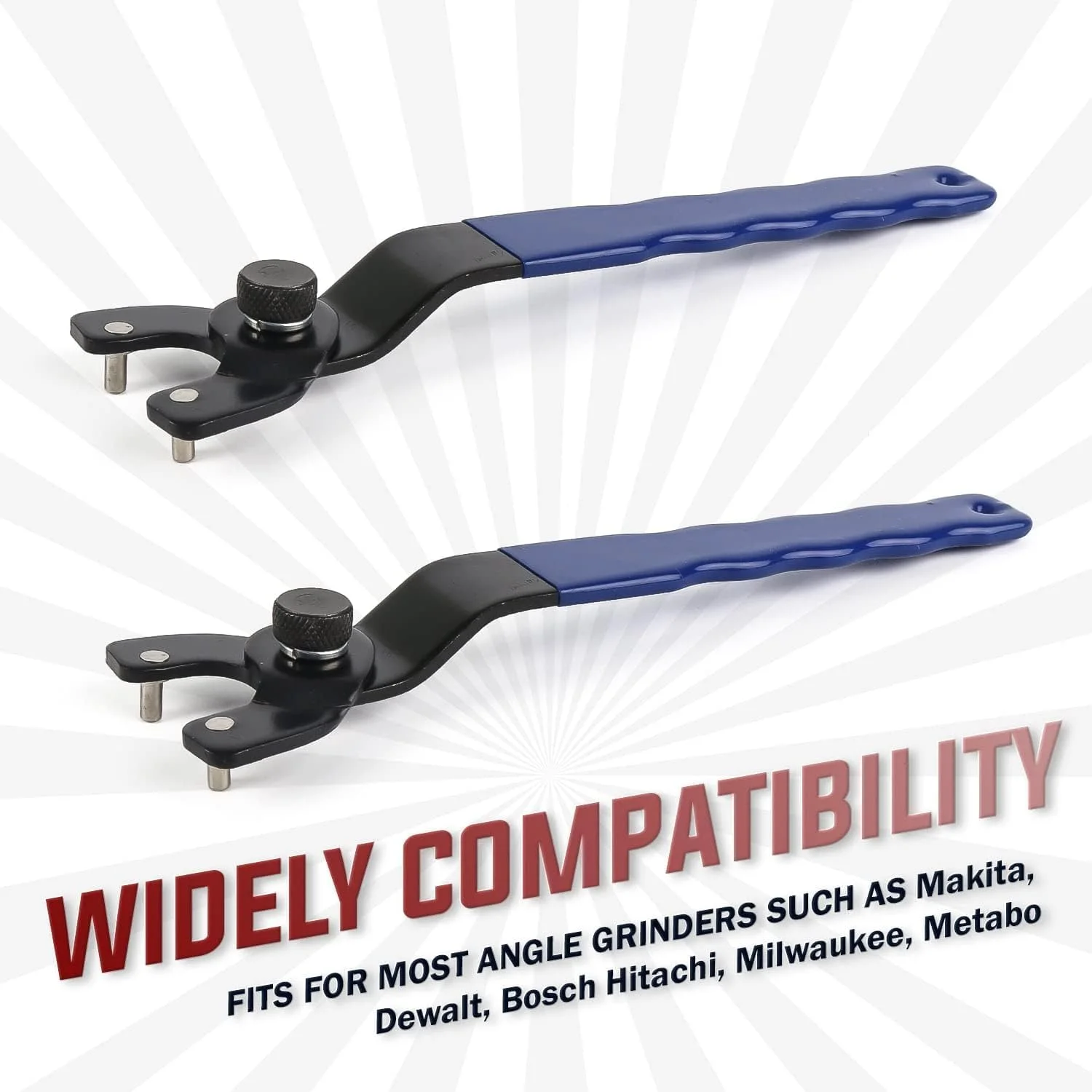 آچار سنگ فرز قفل مهره ای قابل تنظیم ارتقا یافته برای سنگ فرزهای زاویه ای سازگار با ابزارهای برقی ماکیتا، بوش، میلواکی، جایگزین فولادی بادوام، محدوده 12.7 تا 31.75 میلی متر، بسته 2 عددی آچار سنگ فرز قفل مهره ای قابل تنظیم ارتقا یافته برای سنگ فرزهای زاویه ای سازگار با ابزارهای برقی ماکیتا، بوش، میلواکی، جایگزین فولادی بادوام، محدوده 12.7 تا 31.75 میلی متر، بسته 2 عددی