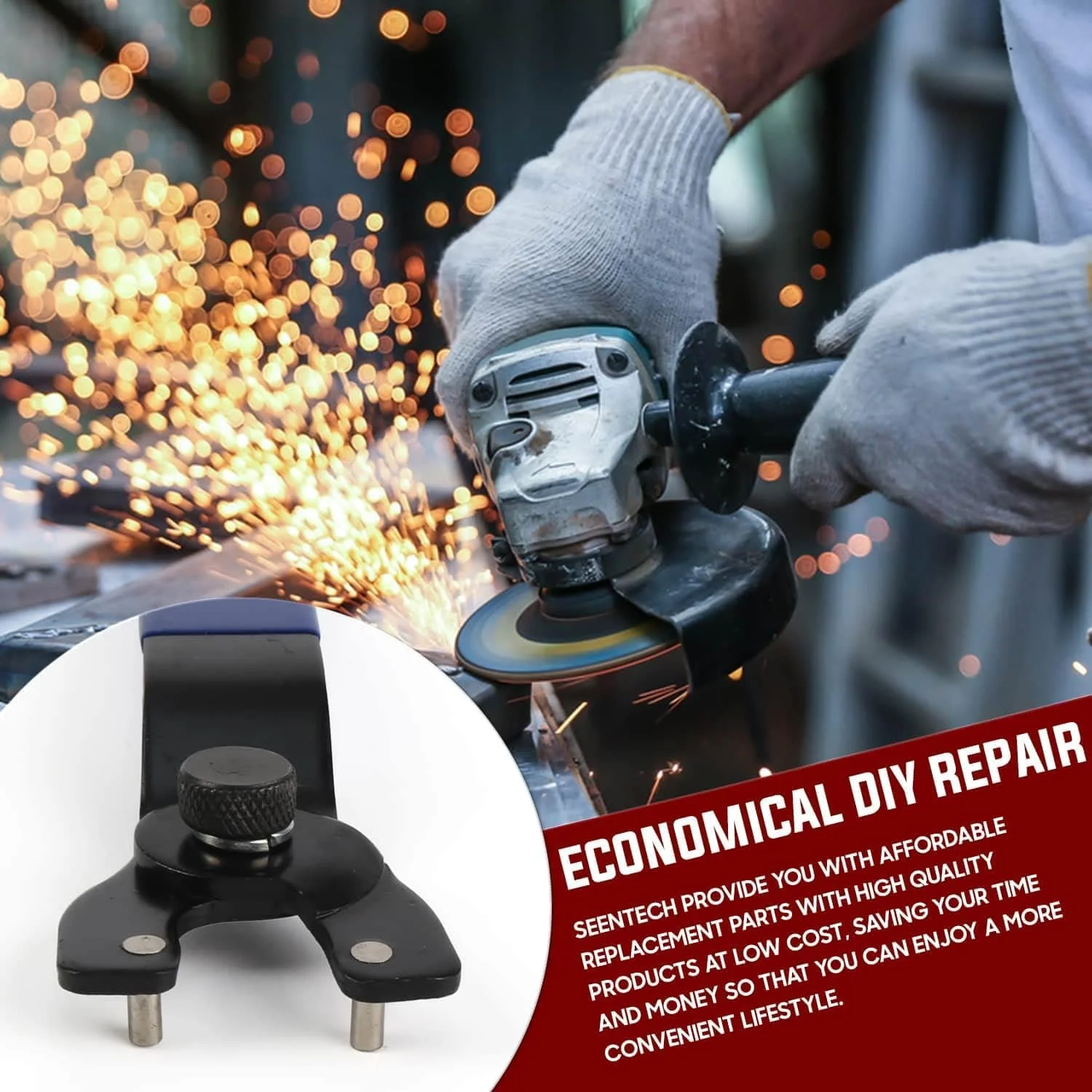 آچار سنگ فرز قفل مهره ای قابل تنظیم ارتقا یافته برای سنگ فرزهای زاویه ای سازگار با ابزارهای برقی ماکیتا، بوش، میلواکی، جایگزین فولادی بادوام، محدوده 12.7 تا 31.75 میلی متر، بسته 2 عددی آچار سنگ فرز قفل مهره ای قابل تنظیم ارتقا یافته برای سنگ فرزهای زاویه ای سازگار با ابزارهای برقی ماکیتا، بوش، میلواکی، جایگزین فولادی بادوام، محدوده 12.7 تا 31.75 میلی متر، بسته 2 عددی