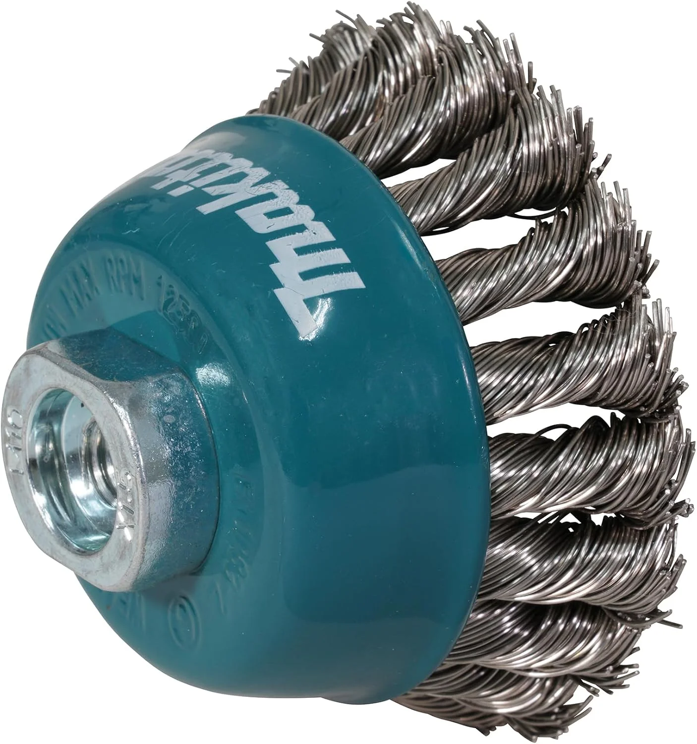 برس سیمی کاسه ای گره دار 75 میلی متری ماکیتا مدل D-77481 با رزوه M10