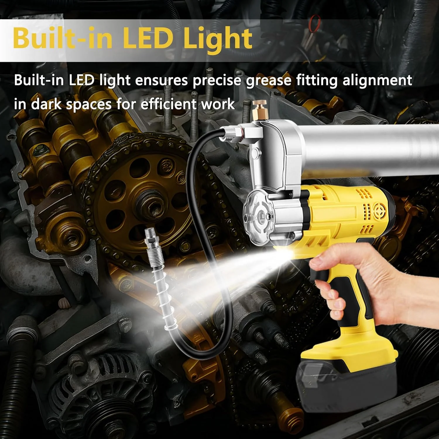 گریس پمپ شارژی، سازگار با ماکیتا 18 ولت، مخزن 600 سی سی، سرعت متغیر، چراغ LED، شلنگ 12 اینچی، گریس پمپ برقی برای ماشین آلات و خودرو (باتری شامل نمی شود) گریس پمپ شارژی، سازگار با ماکیتا 18 ولت، مخزن 600 سی سی، سرعت متغیر، چراغ LED، شلنگ 12 اینچی، گریس پمپ برقی برای ماشین آلات و خودرو (باتری شامل نمی شود)