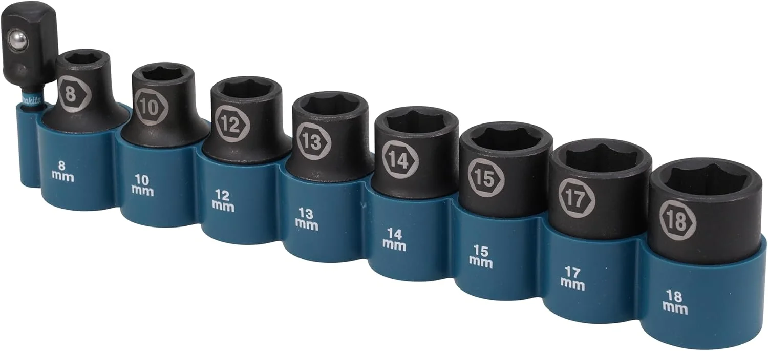 مجموعه آچار بکس ضربه ای ماکیتا مدل E-16645، ۹ پارچه، درایو ۱/۲ اینچ، مشکی مجموعه آچار بکس ضربه ای ماکیتا مدل E-16645، ۹ پارچه، درایو ۱/۲ اینچ، مشکی