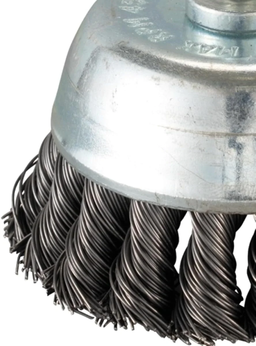 برس سیمی کاسه ای گره دار 75 میلی متری برس سیمی کاسه ای گره دار 75 میلی متری