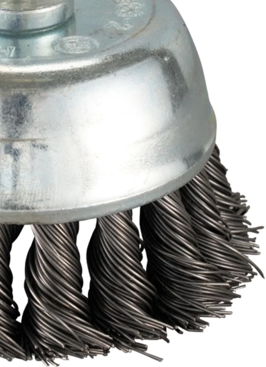 برس سیمی کاسه ای گره دار 75 میلی متری برس سیمی کاسه ای گره دار 75 میلی متری