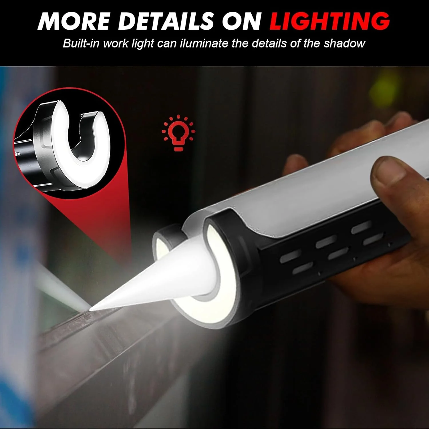 تفنگ درزگیری کارتریجی شارژی LIROPAU سازگار با باتری 18 ولت ماکیتا، تفنگ سیلیکونی برقی با 4 سرعت قابل تنظیم، چراغ LED، تفنگ سیلیکونی بدون چکه برای پر کردن و درزگیری (بدون باتری) تفنگ درزگیری کارتریجی شارژی LIROPAU سازگار با باتری 18 ولت ماکیتا، تفنگ سیلیکونی برقی با 4 سرعت قابل تنظیم، چراغ LED، تفنگ سیلیکونی بدون چکه برای پر کردن و درزگیری (بدون باتری)