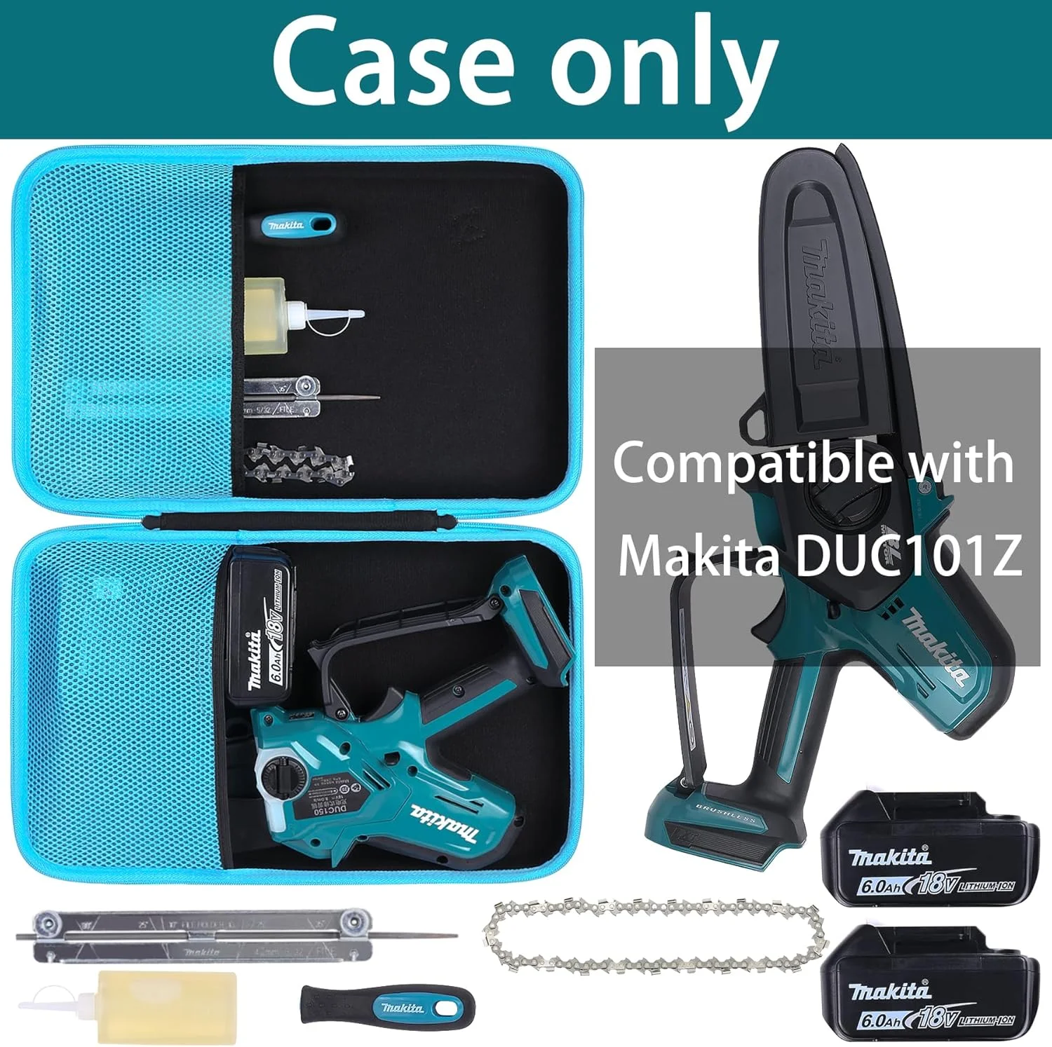 کیف حمل سخت خانکا سازگار با اره هرس ماکیتا DUC101Z 18V Li-ion LXT (فقط کیف) کیف حمل سخت خانکا سازگار با اره هرس ماکیتا DUC101Z 18V Li-ion LXT (فقط کیف)