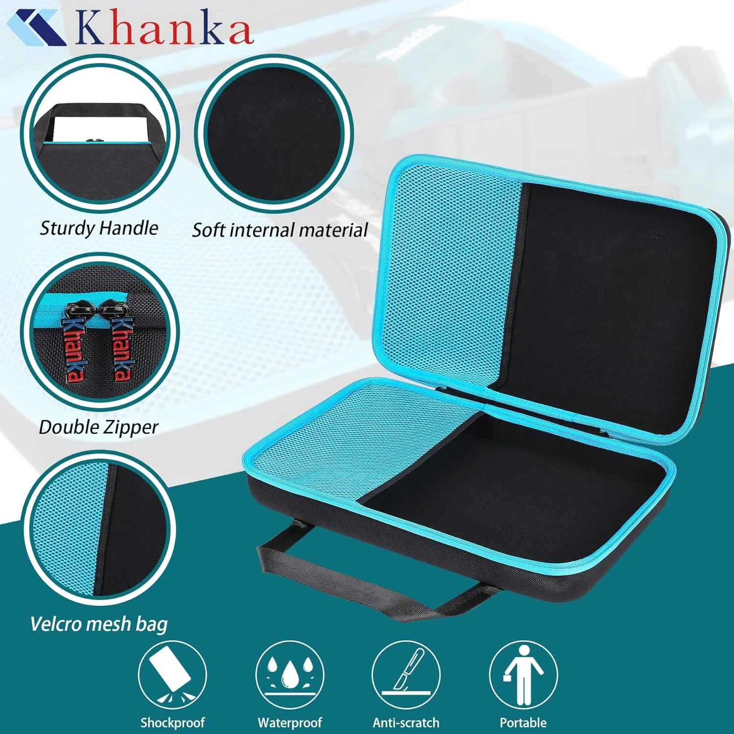 کیف حمل سخت خانکا سازگار با اره هرس ماکیتا DUC101Z 18V Li-ion LXT (فقط کیف) کیف حمل سخت خانکا سازگار با اره هرس ماکیتا DUC101Z 18V Li-ion LXT (فقط کیف)