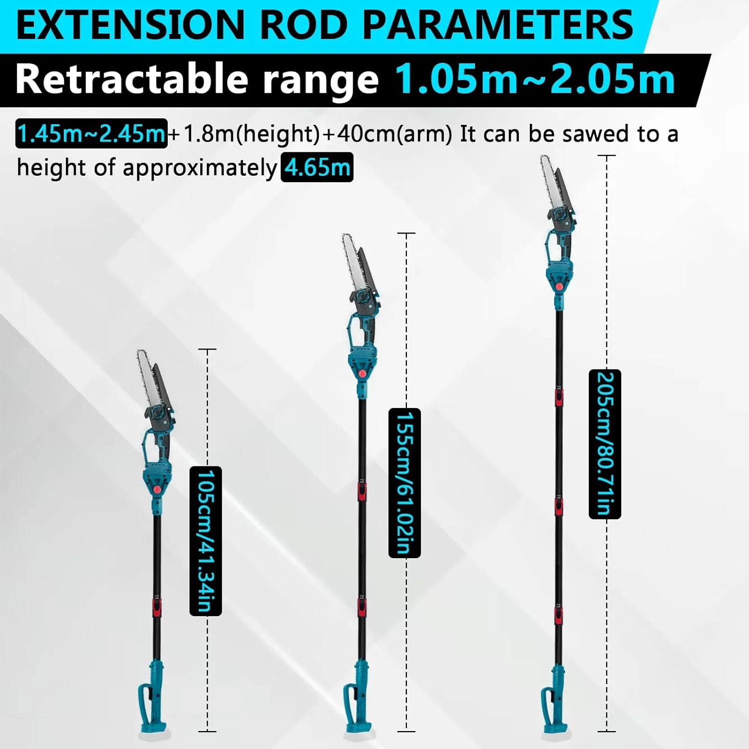 اره زنجیری شاخه بر باتری خور، اره هرس حرفه ای سازگار با ماکیتا 18 ولت، اره هرس 2 در 1 بدون برس 6 اینچی با دسته تلسکوپی و اره شاخه بر تلسکوپی برقی اره زنجیری شاخه بر باتری خور، اره هرس حرفه ای سازگار با ماکیتا 18 ولت، اره هرس 2 در 1 بدون برس 6 اینچی با دسته تلسکوپی و اره شاخه بر تلسکوپی برقی
