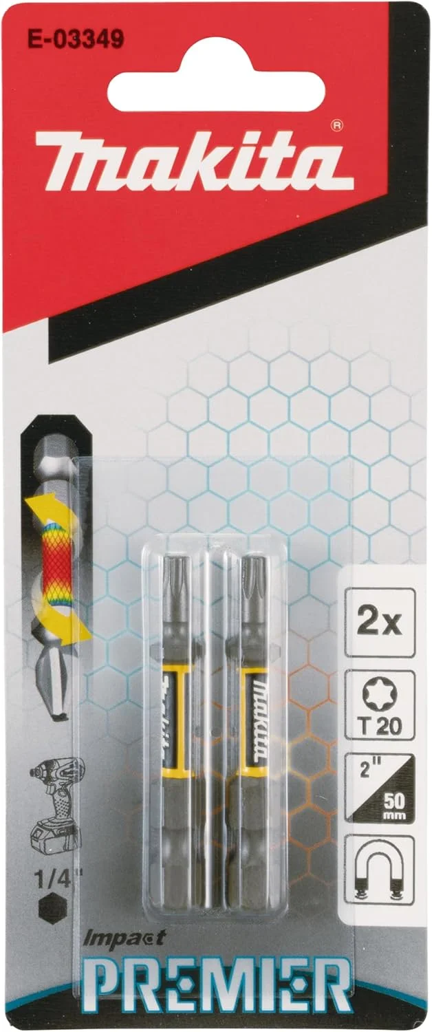 نوک پیچ گوشتی ماکیتا مدل E-03349 Impact Premier Double Torsion Bit T20 50mm