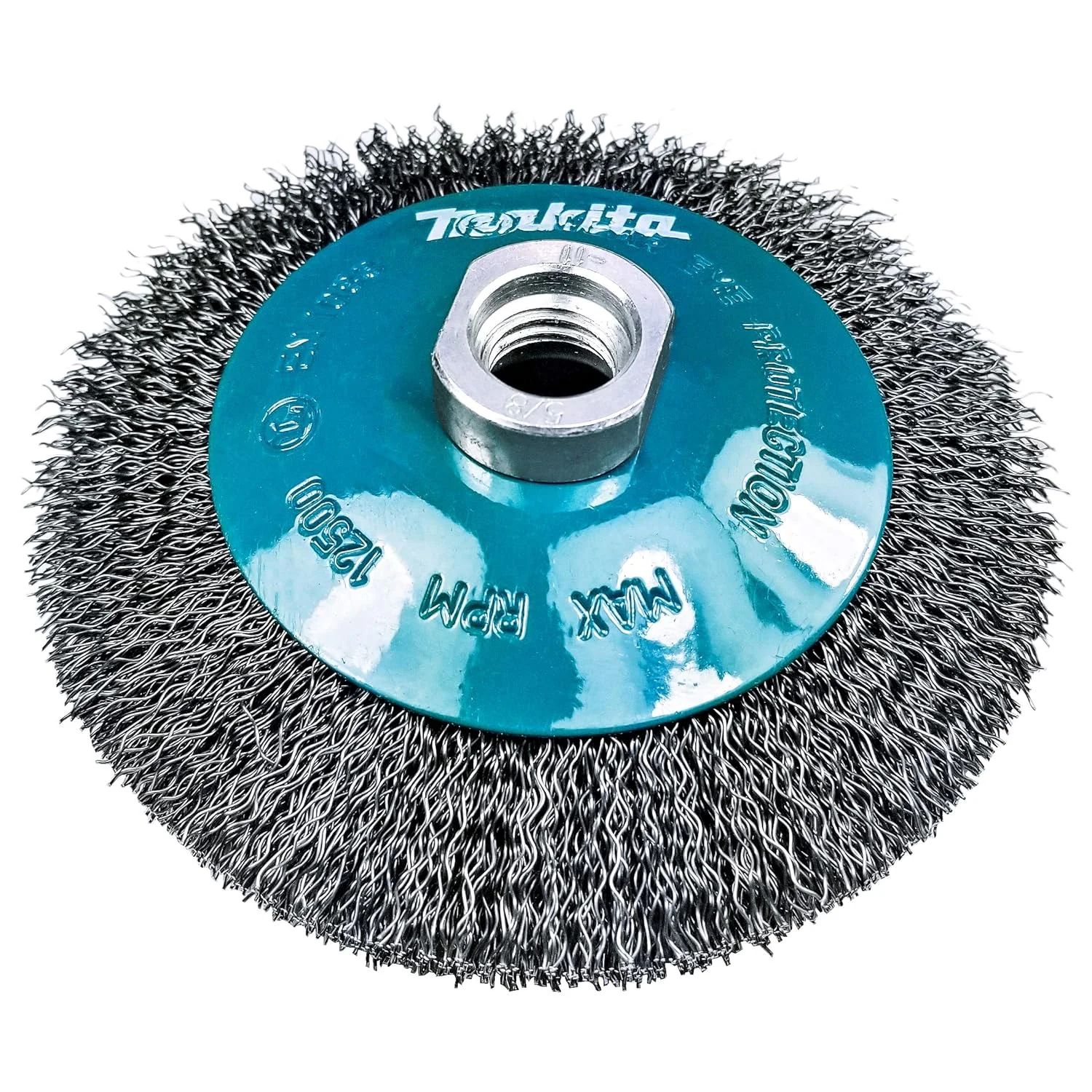 برس سیمی круглой بافته شده 4.5 اینچی ماکیتا برای سنگ فرزهای 5-9 اینچی - آماده سازی سبک برای فلز - 4-1/2 اینچ x 5/8 اینچ | 11 UNC