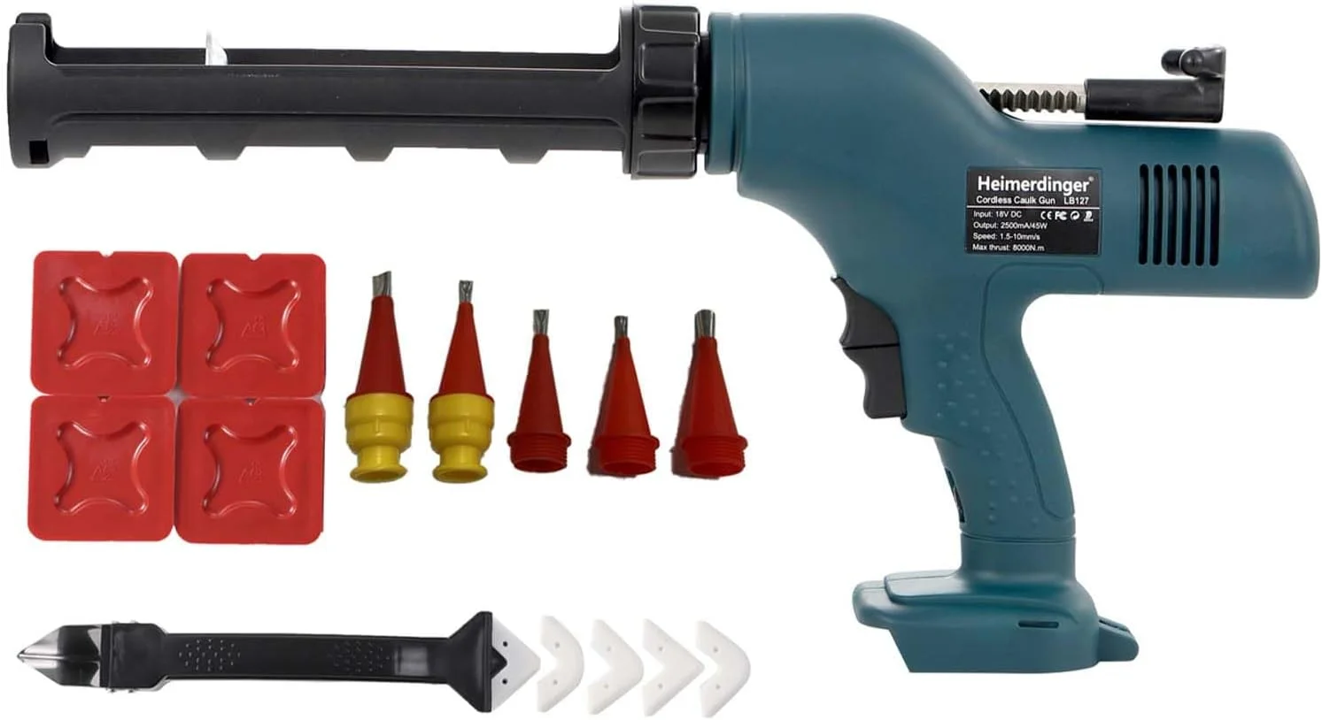 تفنگ درزگیر شارژی با قدرت رانش 800 کیلوگرم، سازگار با باتری 18 ولت ماکیتا، تفنگ درزگیر برقی 10 اونسی بدون چکه 6 سرعته با موتور براشلس - فقط ابزار تفنگ درزگیر شارژی با قدرت رانش 800 کیلوگرم، سازگار با باتری 18 ولت ماکیتا، تفنگ درزگیر برقی 10 اونسی بدون چکه 6 سرعته با موتور براشلس - فقط ابزار