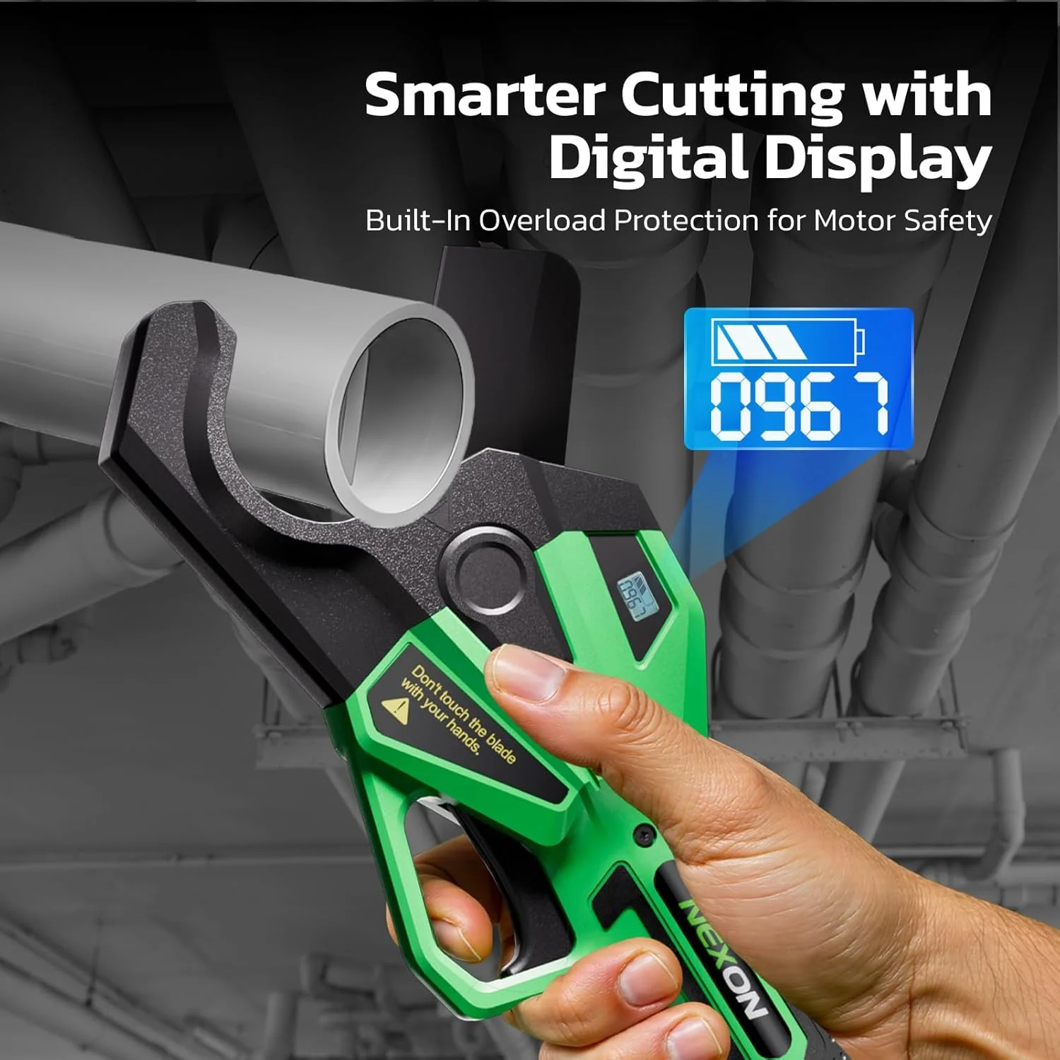 لوله بر پی وی سی نکسون سازگار با باتری 18 ولت ماکیتا، برش لوله پلاستیکی با نمایشگر LCD، برش لوله تا قطر 50 میلی متر، قیچی برقی پی وی سی با دو عدد باتری قابل شارژ 2.0 آمپر، ابزار برش برای لوله های پی وی سی، پی پی آر، پی ای و پی ای ایکس لوله بر پی وی سی نکسون سازگار با باتری 18 ولت ماکیتا، برش لوله پلاستیکی با نمایشگر LCD، برش لوله تا قطر 50 میلی متر، قیچی برقی پی وی سی با دو عدد باتری قابل شارژ 2.0 آمپر، ابزار برش برای لوله های پی وی سی، پی پی آر، پی ای و پی ای ایکس