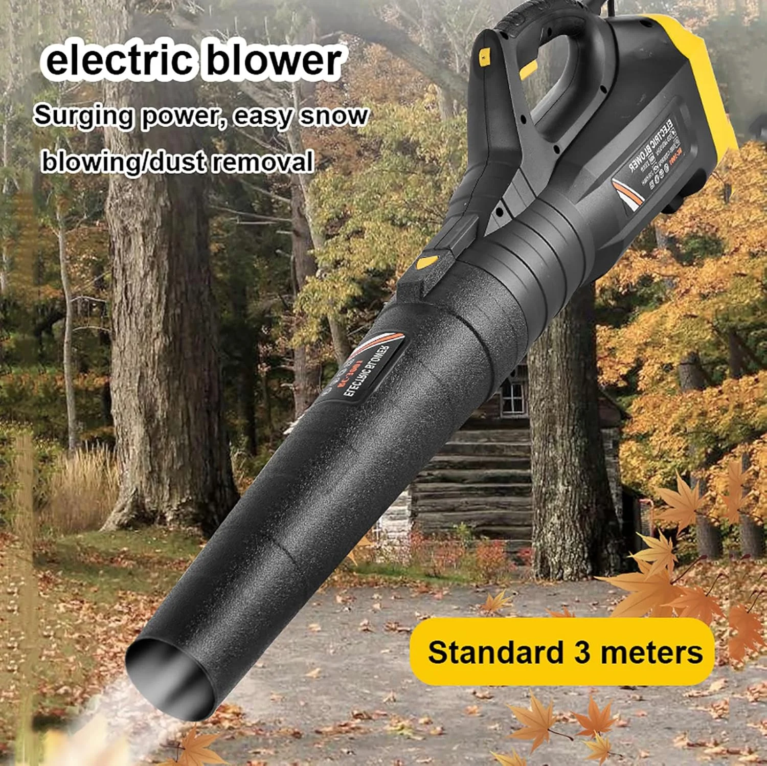 دمنده برگ قدرتمند 3500 وات، جاروبرقی باغی، سرعت باد 218 کیلومتر در ساعت + حجم هوای 790 متر مکعب در ساعت، کنترل 6 سرعته، برای تمیز کردن برف، آوار، گرد و غبار، برگ های ریخته شده، با کابل 3 متری دمنده برگ قدرتمند 3500 وات، جاروبرقی باغی، سرعت باد 218 کیلومتر در ساعت + حجم هوای 790 متر مکعب در ساعت، کنترل 6 سرعته، برای تمیز کردن برف، آوار، گرد و غبار، برگ های ریخته شده، با کابل 3 متری