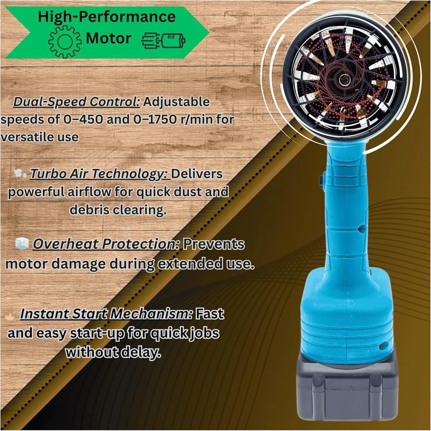 دمنده هوا و گرد و غبار توربو 88VF – Bonai BN-HK59 با دو باتری لیتیومی